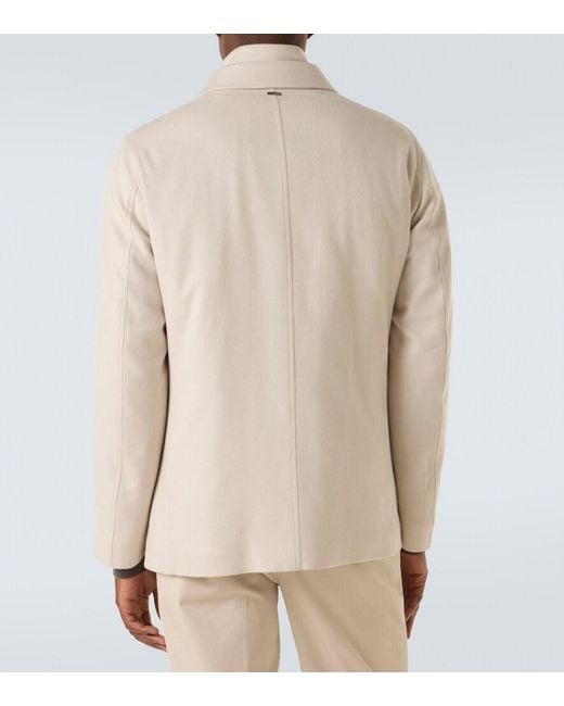 Herno Natural Layered Silk And Cashmere Blazer for men