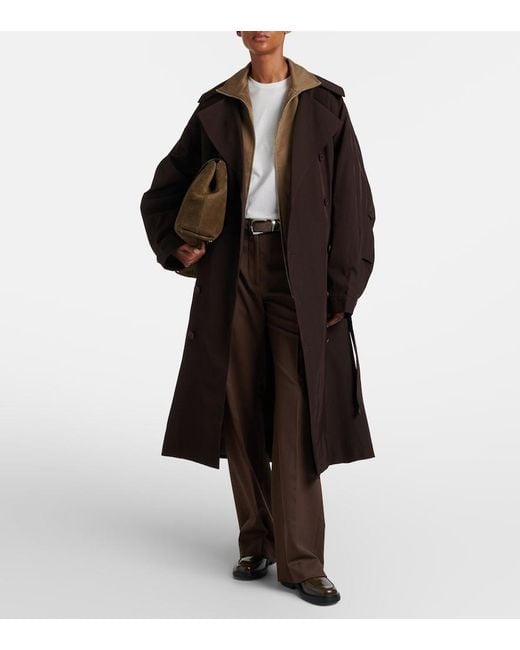 Frankie Shop Brown Mavis Oversized Trench Coat