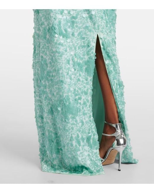 Jonathan Simkhai Green Maxikleid Bex Mit Pailletten