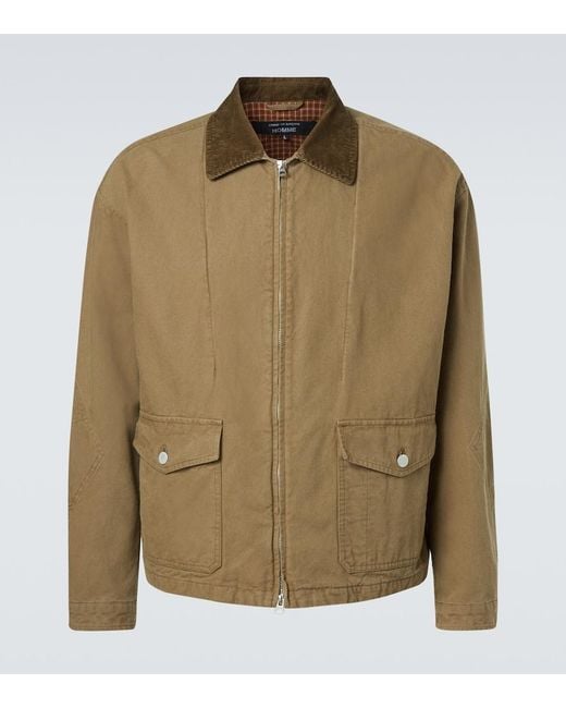 Comme des Garçons Brown Corduroy-Trimmed Cotton Jacket for men