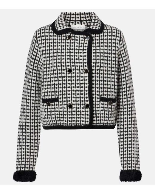 Nina Ricci Black Wool-Blend Cardigan