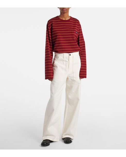 Citizens of Humanity White Ayla High-Rise Cotton Cargo Pants