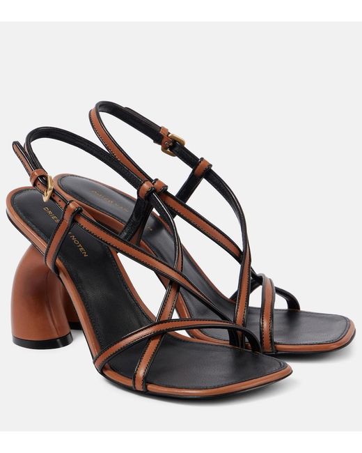 Dries Van Noten Black 95 Leather Sandals