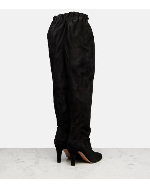 Chloé Black Suede Over-The-Knee Boots
