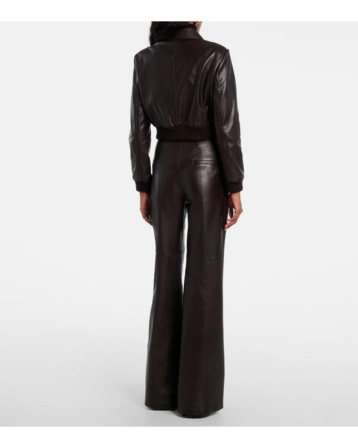 Dorothee Schumacher Black Sleek Statement Cropped Leather Jacket