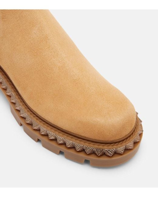 Bottines Chelsea St Emilia En Daim Et Shearling Christian Louboutin en coloris Brown