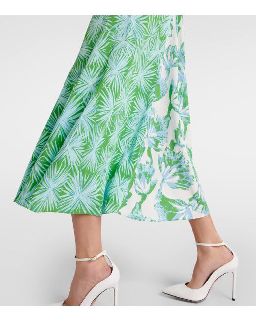 Robe longue Sunniva a fleurs Diane von Furstenberg en coloris Green