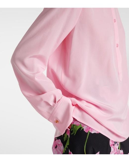 Stella McCartney Pink Iconic Silk Shirt