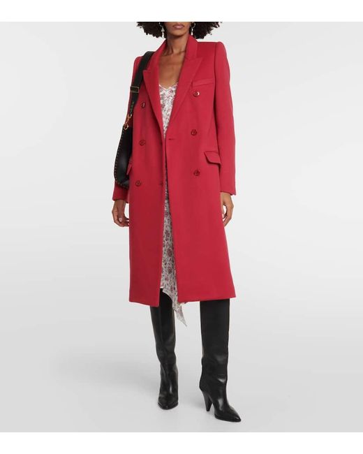 Cappotto Enarryli in lana e cashmere di Isabel Marant in Red