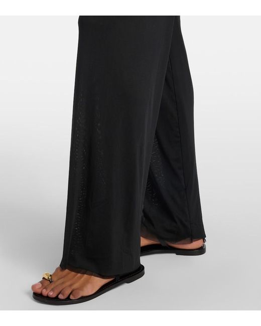 ViX Black Pareo Draped Wide-Leg Pants