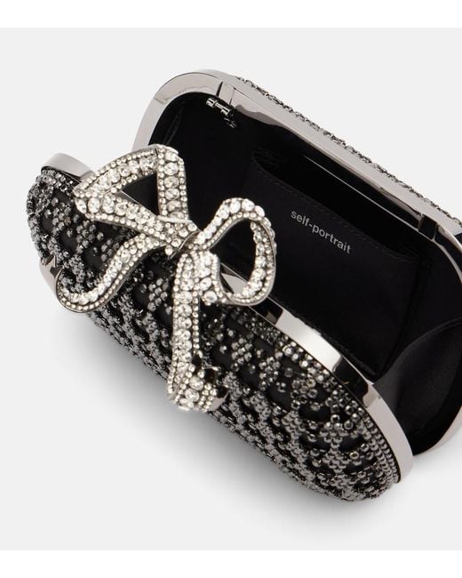Self-Portrait Black Small Beaded Clutch