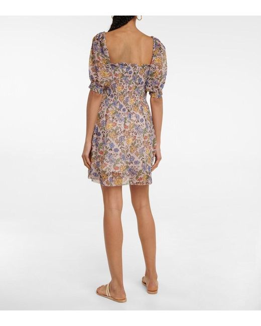 Velvet Multicolor Estelle Floral Crêpe Minidress