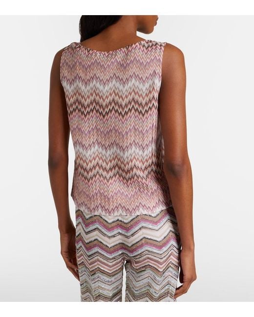 Missoni Pink Zigzag Knitted Top