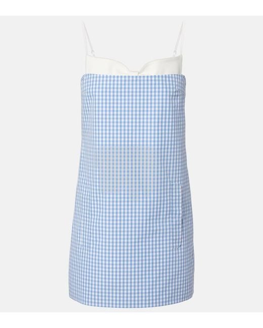 ShuShu/Tong Blue Gingham Cotton Minidress