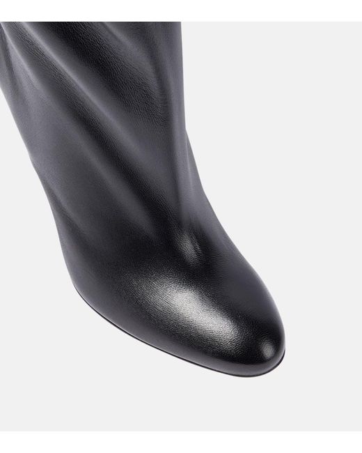 Proenza Schouler Black Cone Leather Over-The-Knee Boots
