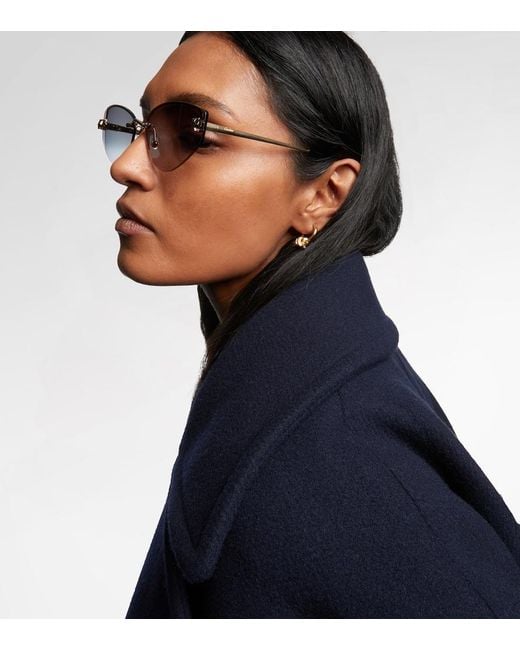 Cartier Brown Cat-Eye Sunglasses