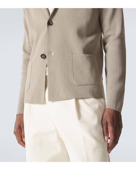 Thom Sweeney Gray Cotton Crepe Blazer for men
