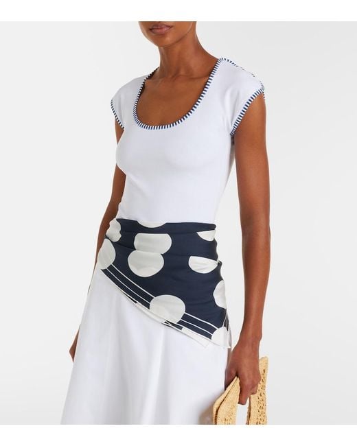 Jacquemus White Espiral Cotton Jersey T-Shirt