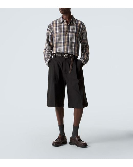 Bermuda di Studio Nicholson in Black da Uomo