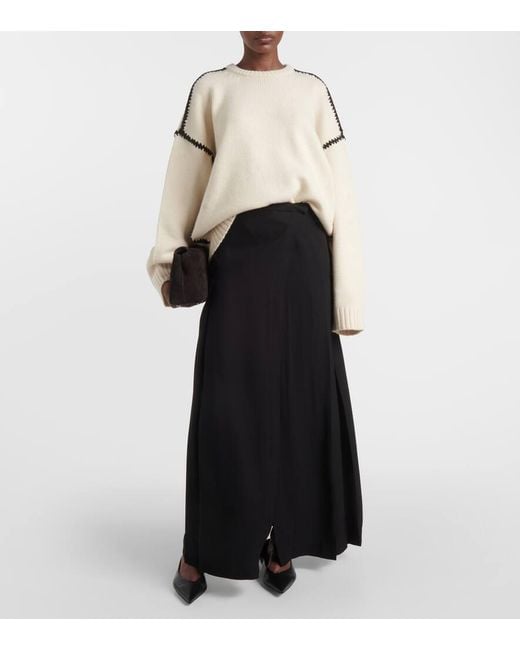 Totême  Black Maxirock Aus Crepe
