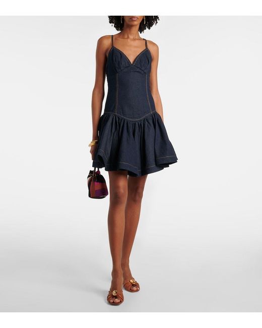 Zimmermann Blue Crush Denim Minidress