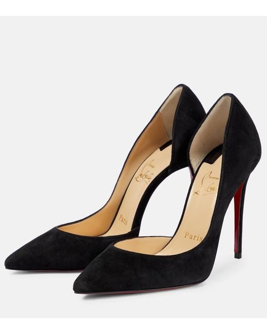 Christian Louboutin Black Iriza 100 Suede Pumps