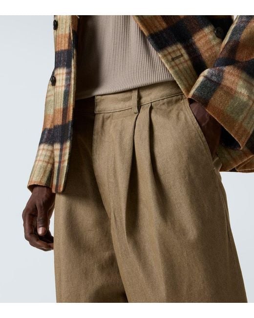Jeans A Gamba Larga di Dries Van Noten in Natural da Uomo