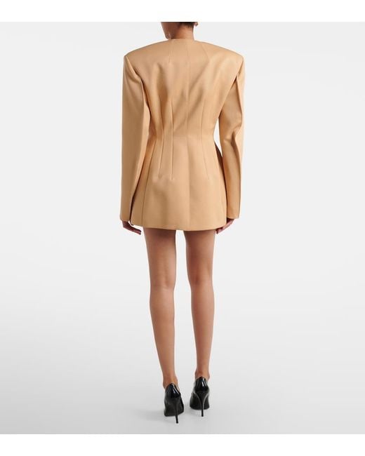 Wardrobe NYC Natural Rhw Double-Breasted Minidress