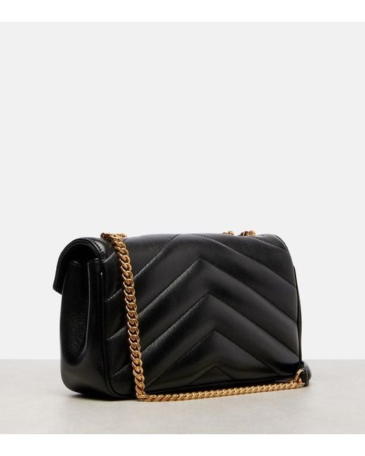 Saint Laurent White Schultertasche Loulou Small Aus Leder