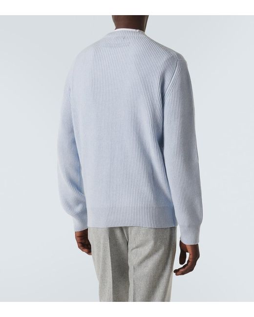 Zegna Blue Cashmere Sweater for men