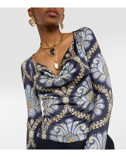 Top Etro en coloris Blue
