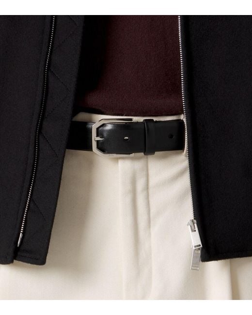 Brioni Black Leather Belt for men
