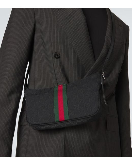 Gucci White Lunetta Gg Canvas Small Crossbody Bag for men