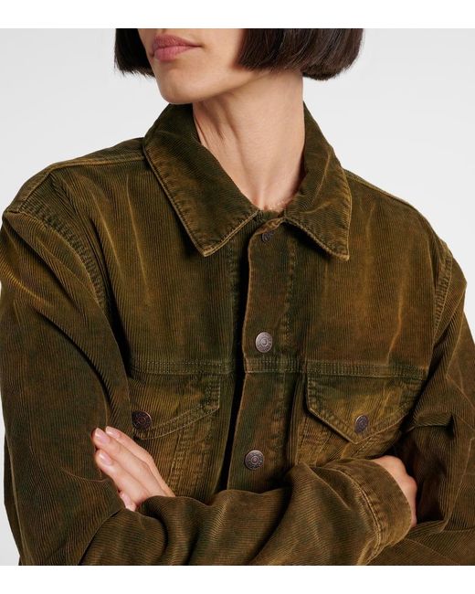 Acne Green Cotton Corduroy Jacket