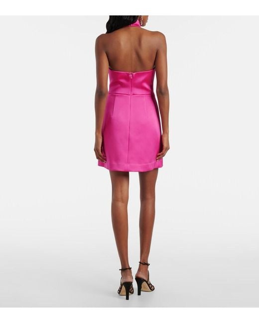 Rebecca Vallance Pink Saskia Cutout Minidress