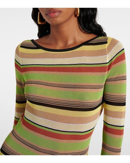 Sir Metallic Coastline Striped Maxi Dress