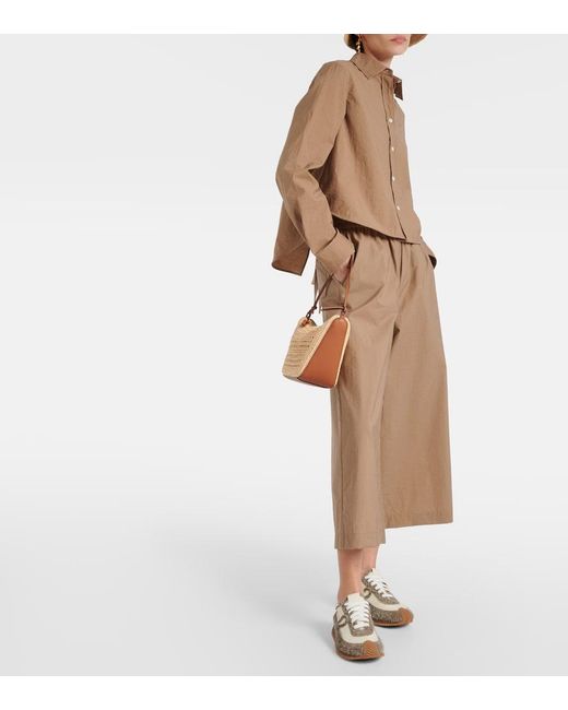 Loewe Metallic Hammock Mini Raffia Shoulder Bag