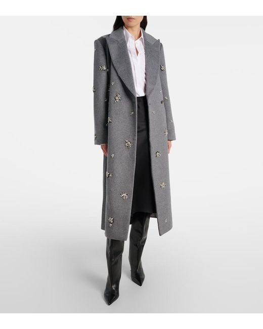 Jonathan Simkhai Gray Mantel Gianni Aus Einem Wollgemisch