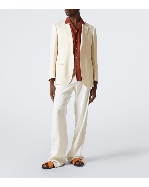 Manolo Blahnik Brown Chiltern Suede Slides for men