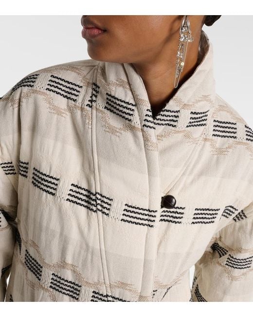 Isabel Marant Natural Qayla Cotton-Blend Jacquard Jacket