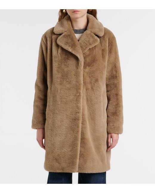 Velvet Natural Evalyn Faux Fur Coat