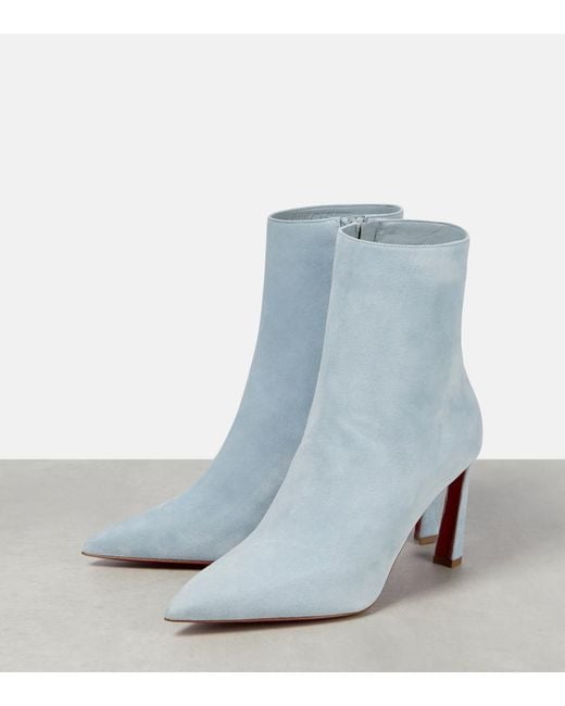 Christian Louboutin Blue Condora 100 Suede Ankle Boots