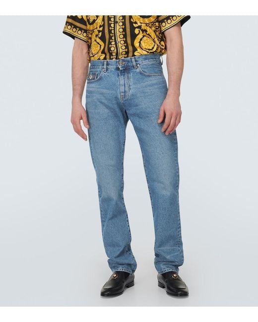 Jeans Rectos Versace de hombre de color Blue