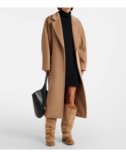 Gianvito Rossi Brown Stiefel Aus Veloursleder Mit Shearling
