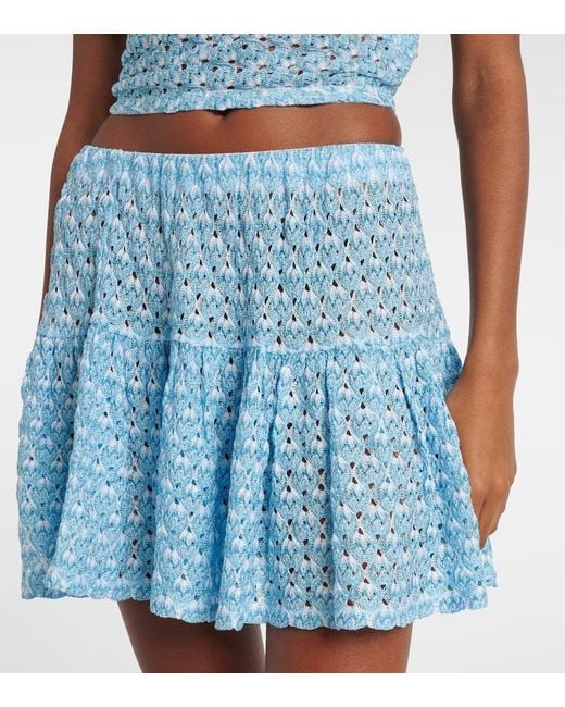 Missoni Blue Minirock Aus Haekelstrick
