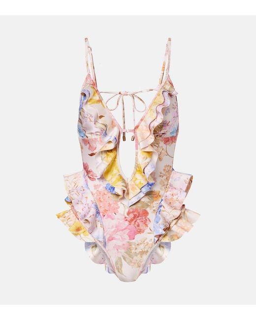Zimmermann Pink Badeanzug Como