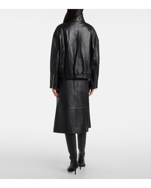 Yves Salomon Black Leather Jacket