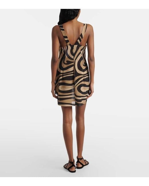 Emilio Pucci Black Marmo Mesh Minidress