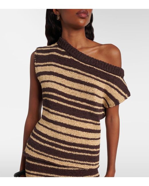 Faithfull The Brand Brown Top Micah Aus Einem Baumwollgemisch