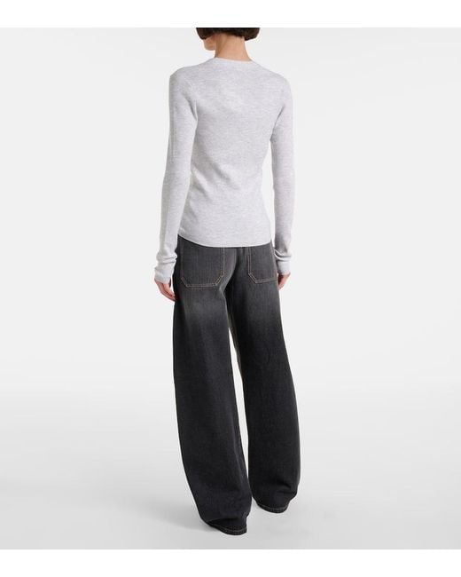 Brunello Cucinelli Blue Ribbed-Knit Cardigan